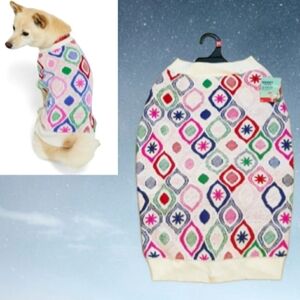Merry Makings Ornament Argyle Sweater for Pets Size XXL Pink/Multi